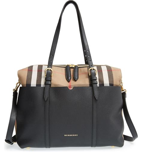 burberry check quilted diaper bag - black|burberry diaper bag nordstrom.